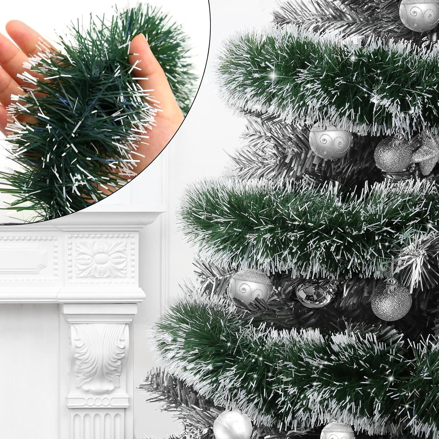 1752495883 50ft green metallic twist christmas tinsel garland decorations with snowflake tip xmas tree decor for indoor outdoor holiday party supplies.jpg