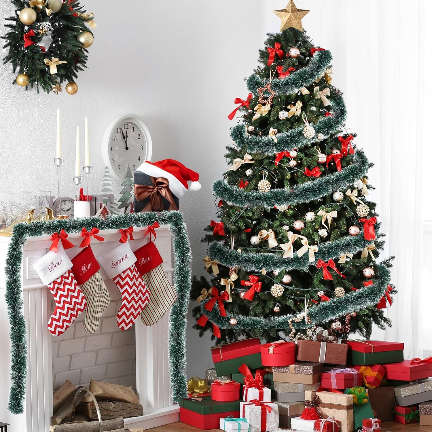 1752495884 50ft green metallic twist christmas tinsel garland decorations with snowflake tip xmas tree decor for indoor outdoor holiday party supplies.jpg