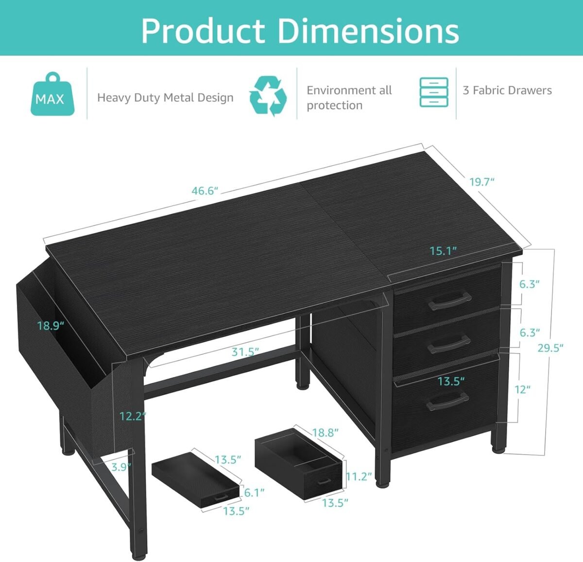 1752496029 lufeiya computer desk with file drawers cabinet 47 inch reversible home office desks with filing cabinet for small space gaming study writing table pc desks black.jpg