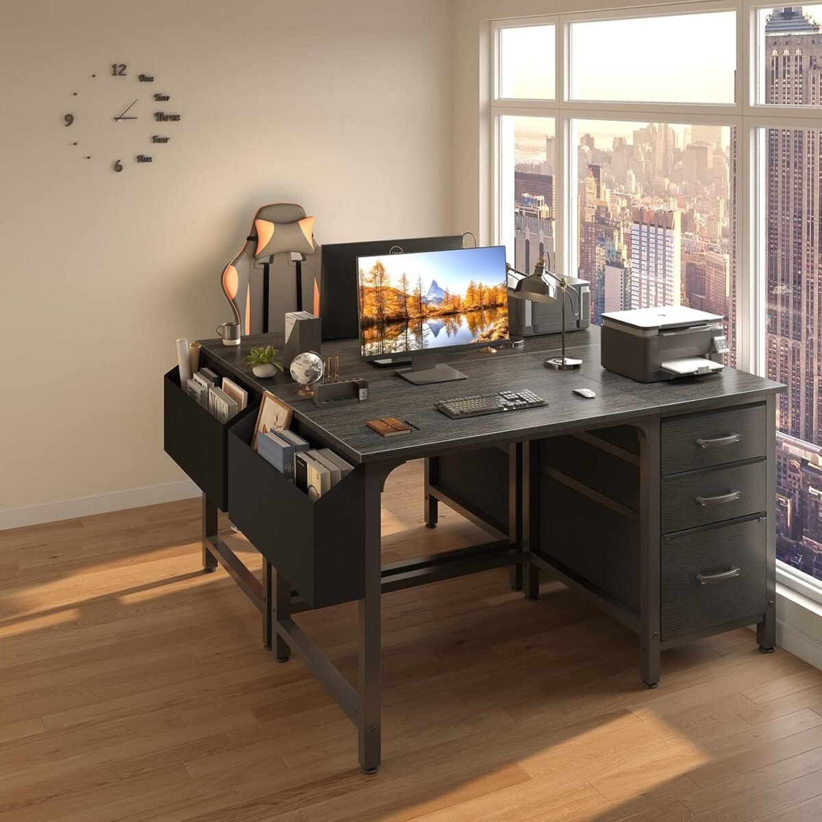 1752496031 lufeiya computer desk with file drawers cabinet 47 inch reversible home office desks with filing cabinet for small space gaming study writing table pc desks black.jpg