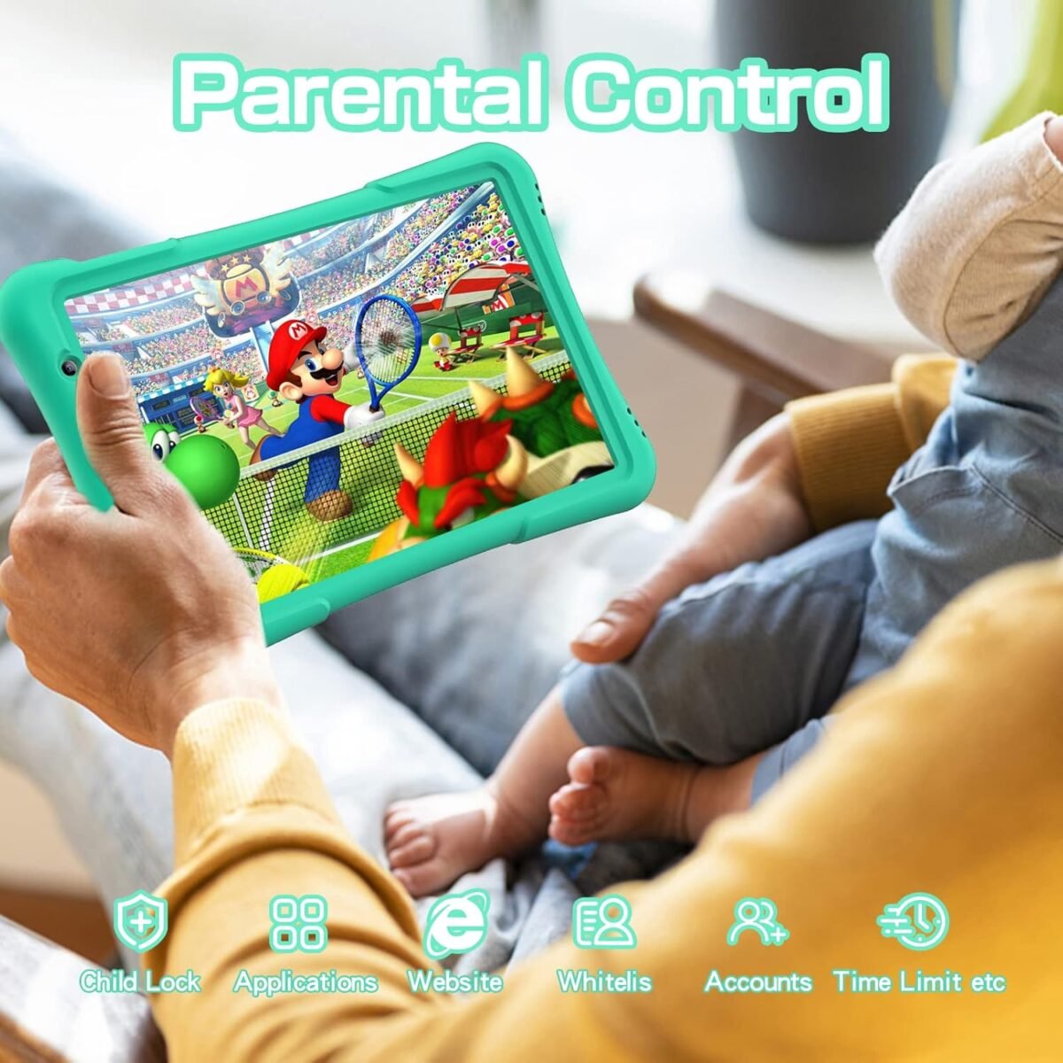 1752496084 pritom 10 inch kids tablet android 14 tabletas 32gb quad core 6000mah large hd ips display wifi 6 dual camera bluetooth toddler tablet for kids age 3 green.jpg