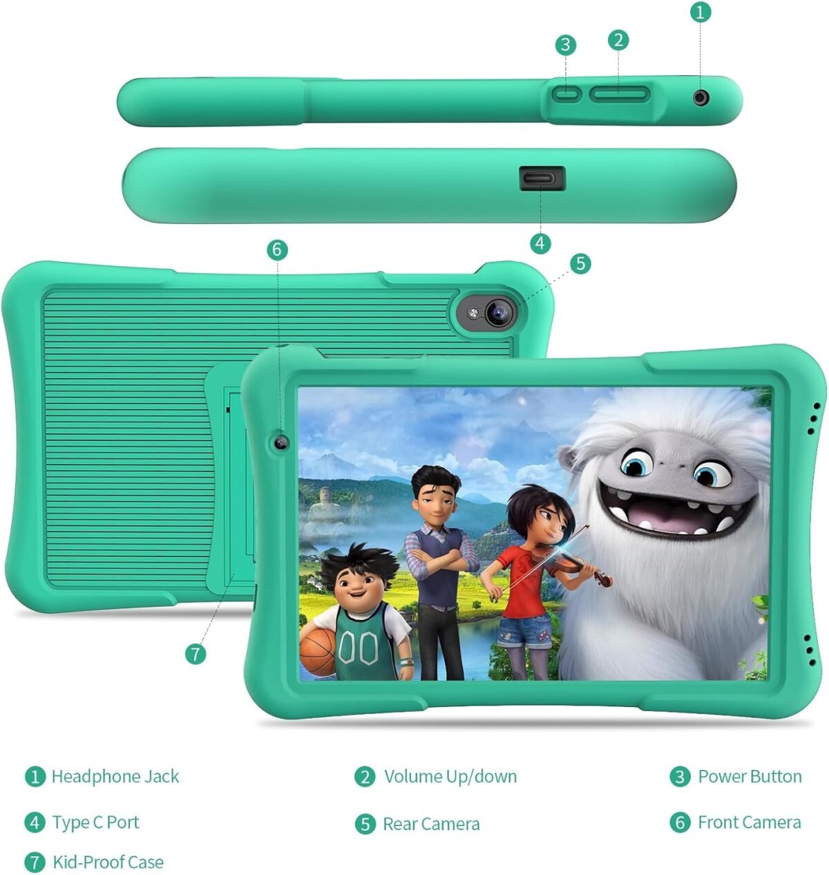 1752496089 pritom 10 inch kids tablet android 14 tabletas 32gb quad core 6000mah large hd ips display wifi 6 dual camera bluetooth toddler tablet for kids age 3 green.jpg