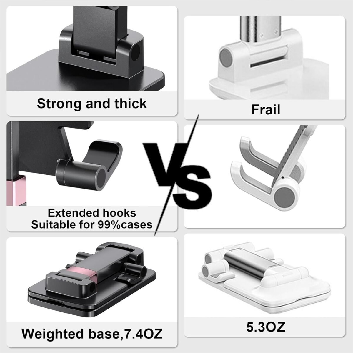 1752496346 phone stand for desk cell phone holder adjustable cellphone stand for desk height angle adjustable stands anti slip base compact design for iphone android devicesblack.jpg