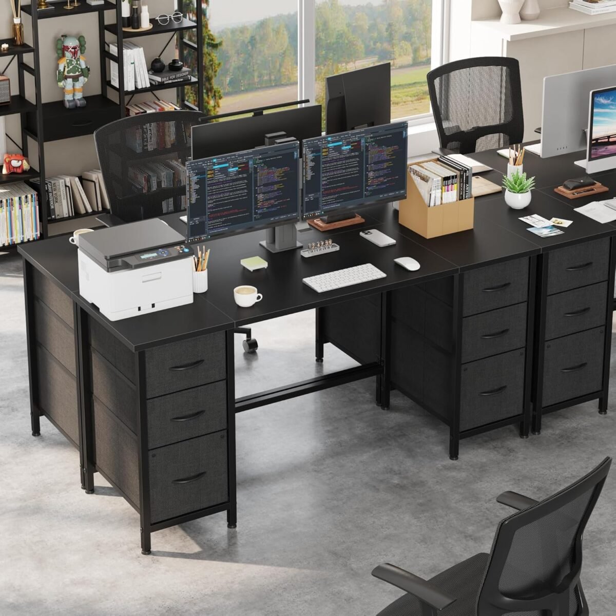 1752496832 63 office desk with 6 fabric file drawers file drawer organization computer work desk study writing table home office workstation black.jpg