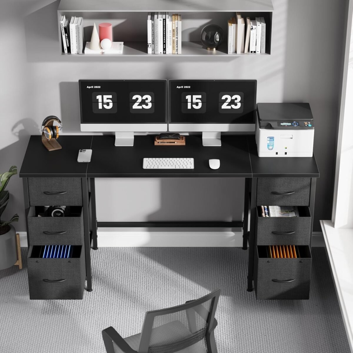 1752496834 63 office desk with 6 fabric file drawers file drawer organization computer work desk study writing table home office workstation black.jpg