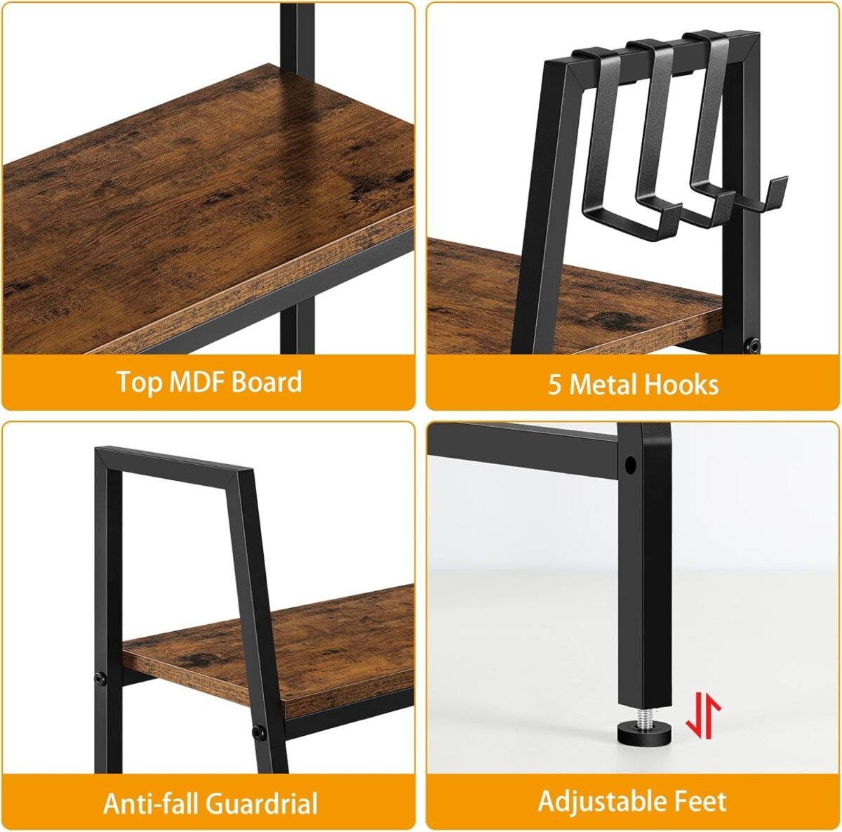 1752496949 desktop shelf organizer 2 tier desk shelf for top of desk small desktop monitor stand riser with 5 hooks for home office dorm kitchen rustic brown.jpg