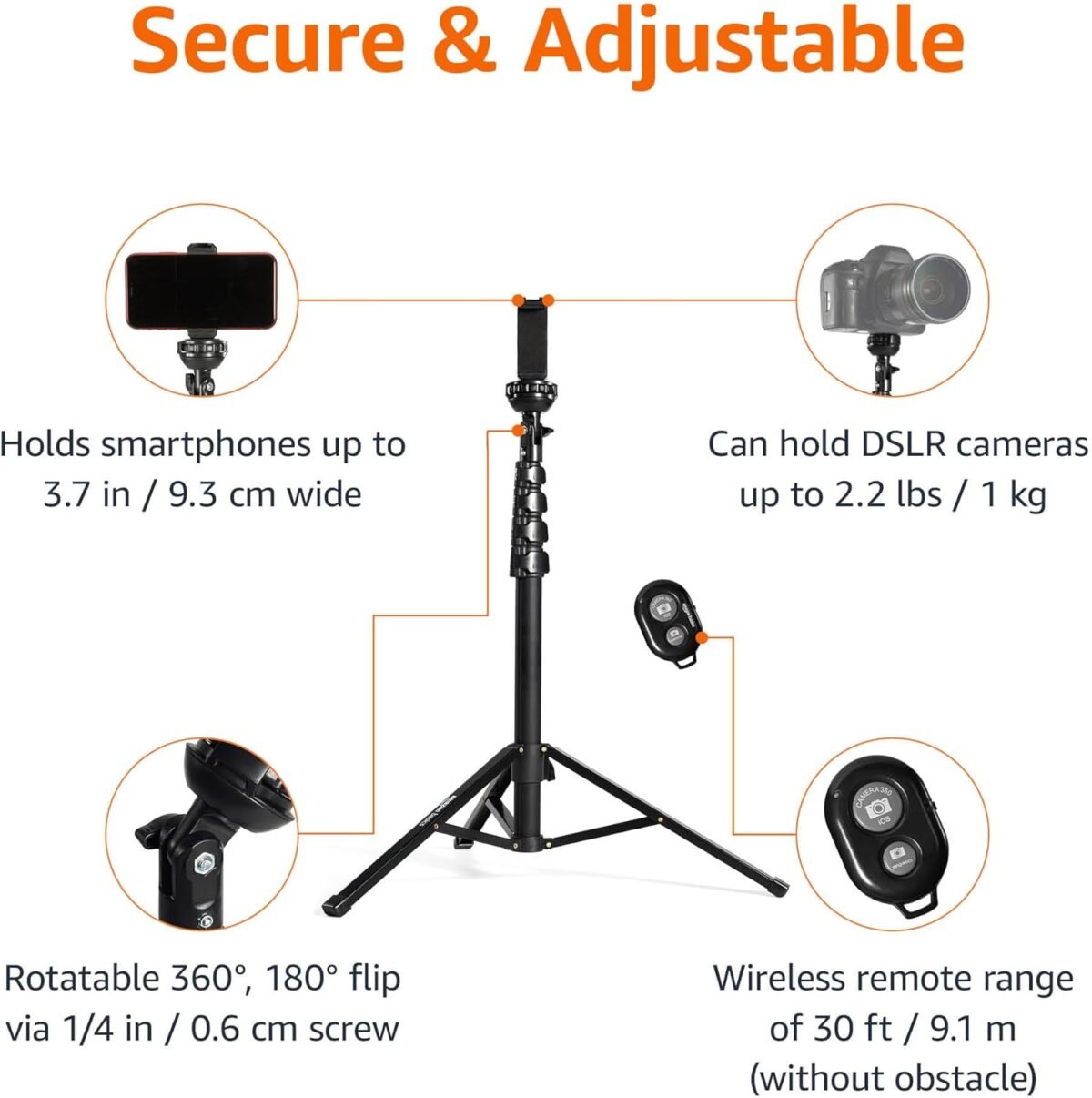 1752500591 amazon basics 64 inch extendable tripod for iphones and smartphones selfie stick mode and phone tripod mode black.jpg