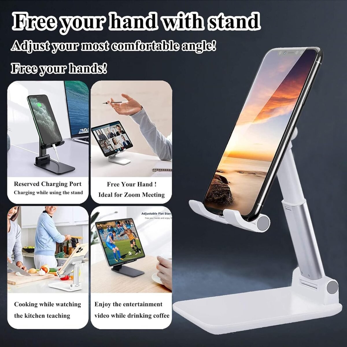 1752502251 2 pcs cell phone stand adjustable angle height phone stand for desk fully foldableportable phone holder compatible for iphone 1615141312smartphones.jpg