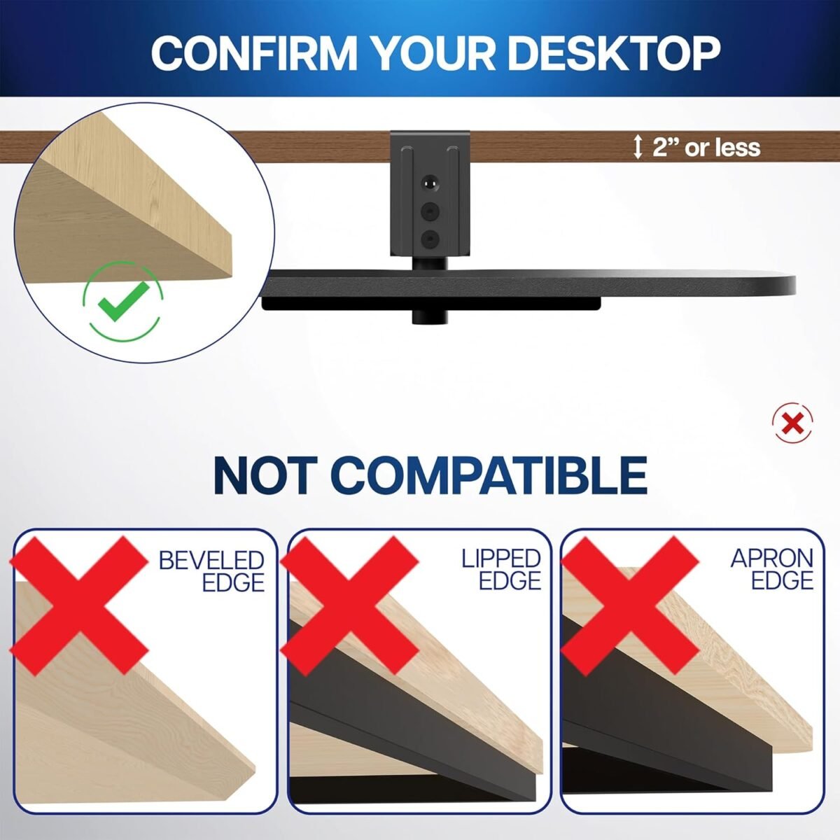 1752502619 vivo clamp on 23 x 10 inch rotating computer keyboard and mouse tray extra sturdy desk swivel clamp ergonomic typing black mount kb04cb.jpg