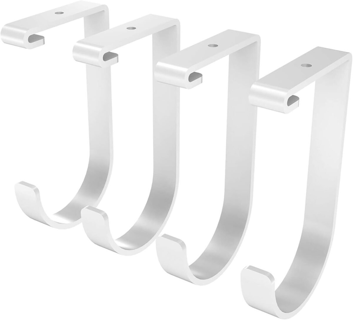 1752505307 fleximounts 4 pack add on storage flat hook accessory for garage ceiling rack and wall shelving max weight capacity up to 50lbs white.jpg
