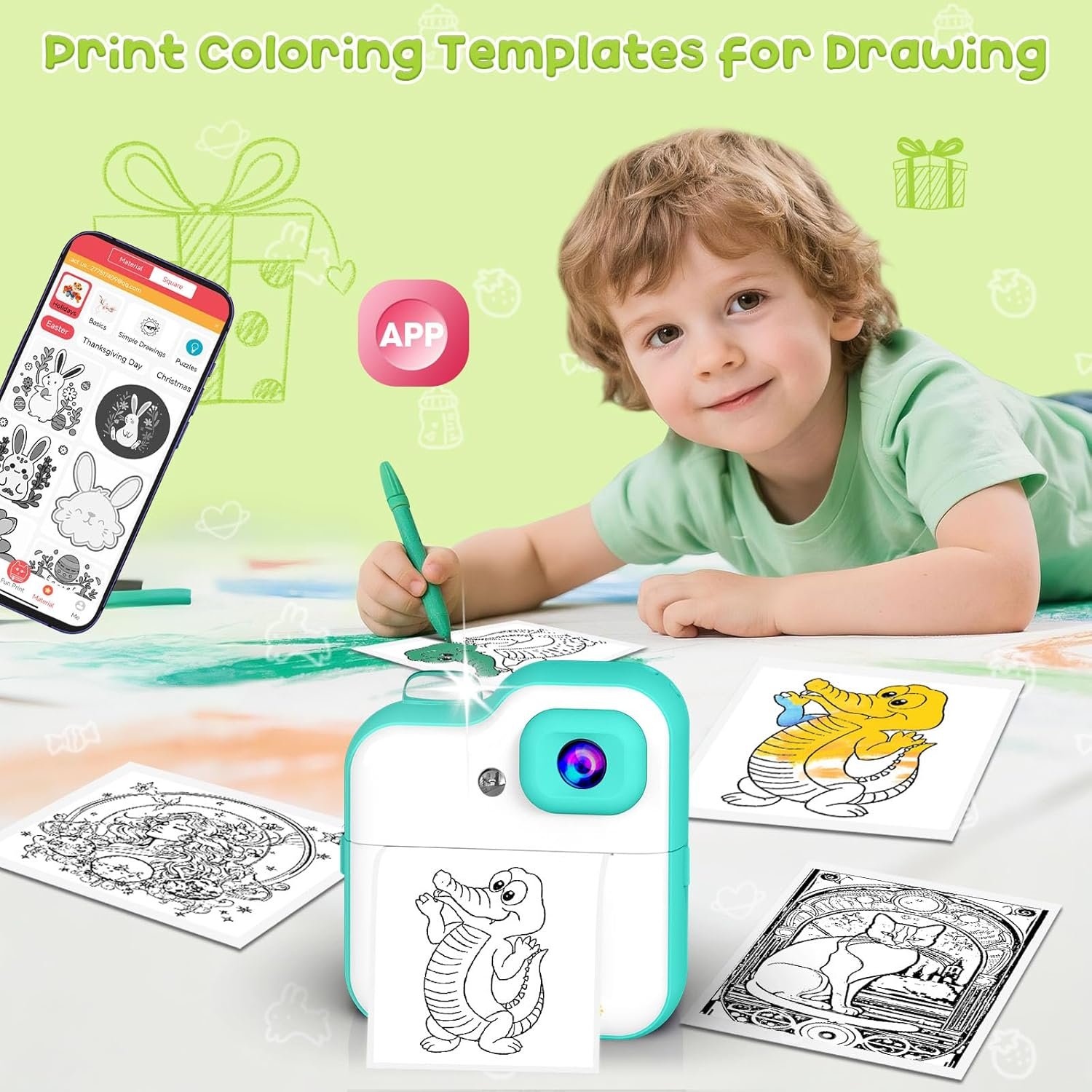 1752506551 kids camera instant print 1080p uhd video instant camera for kids with anime filters portable toy for 4 5 6 7 8 9 10 year old girls boys birthday gift green.jpg