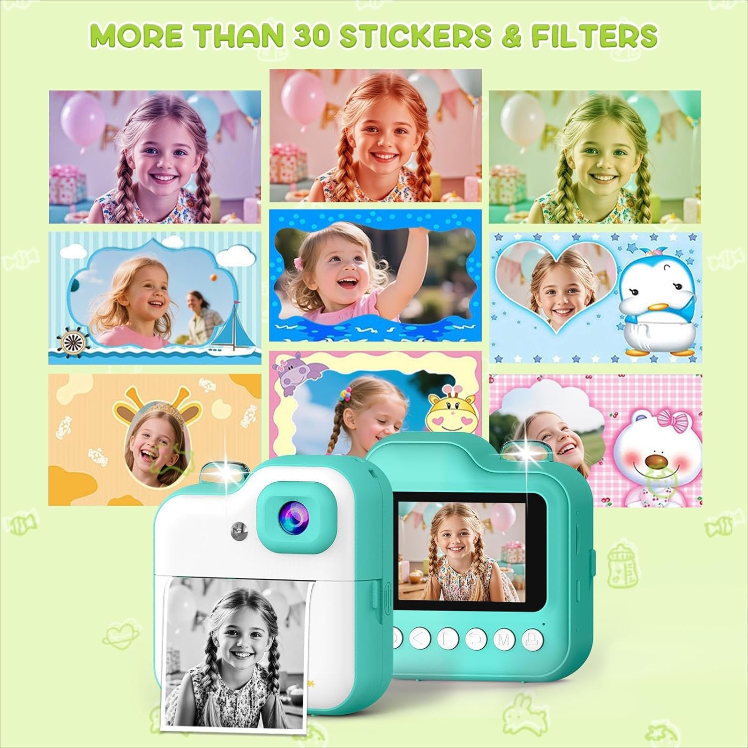 1752506554 kids camera instant print 1080p uhd video instant camera for kids with anime filters portable toy for 4 5 6 7 8 9 10 year old girls boys birthday gift green.jpg