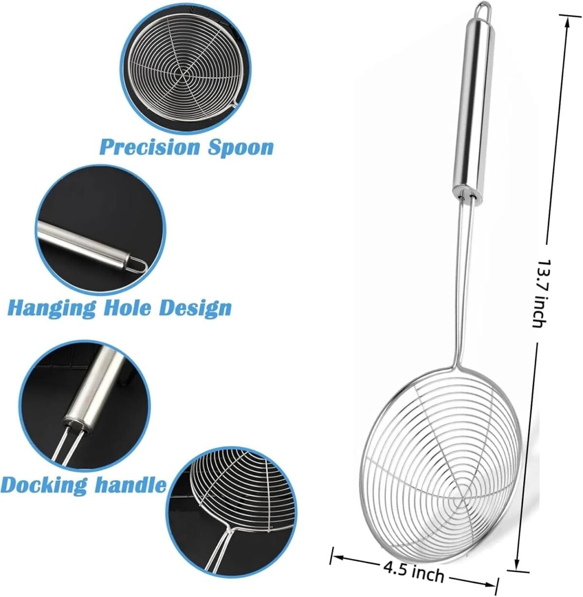 1752516327 13.7 inch spider strainer skimmer stainless steel pasta strainer spoon for cooking and frying wire skimmer ladle kitchen utensils fryer scoop spoon.jpg