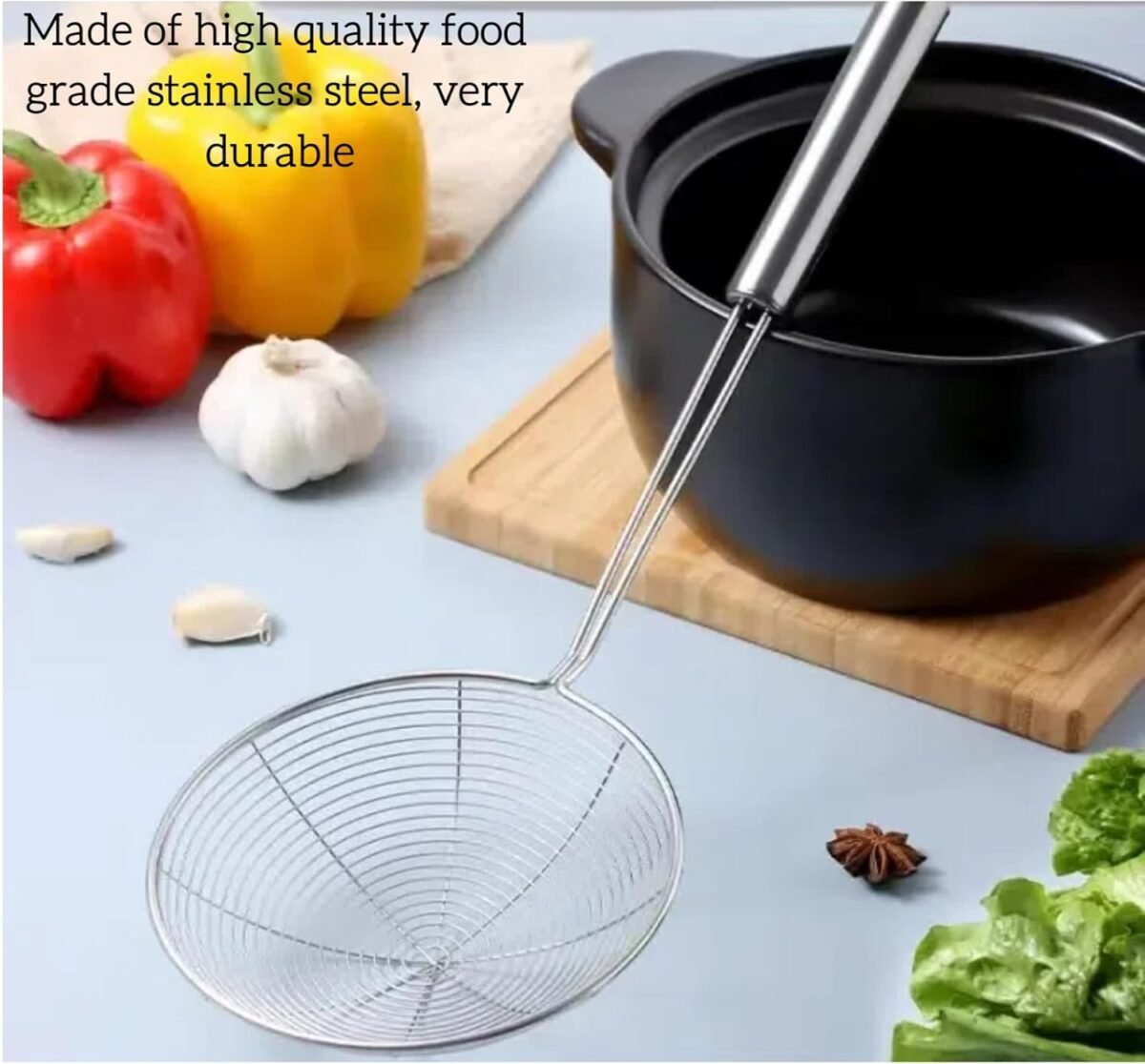 1752516329 13.7 inch spider strainer skimmer stainless steel pasta strainer spoon for cooking and frying wire skimmer ladle kitchen utensils fryer scoop spoon.jpg