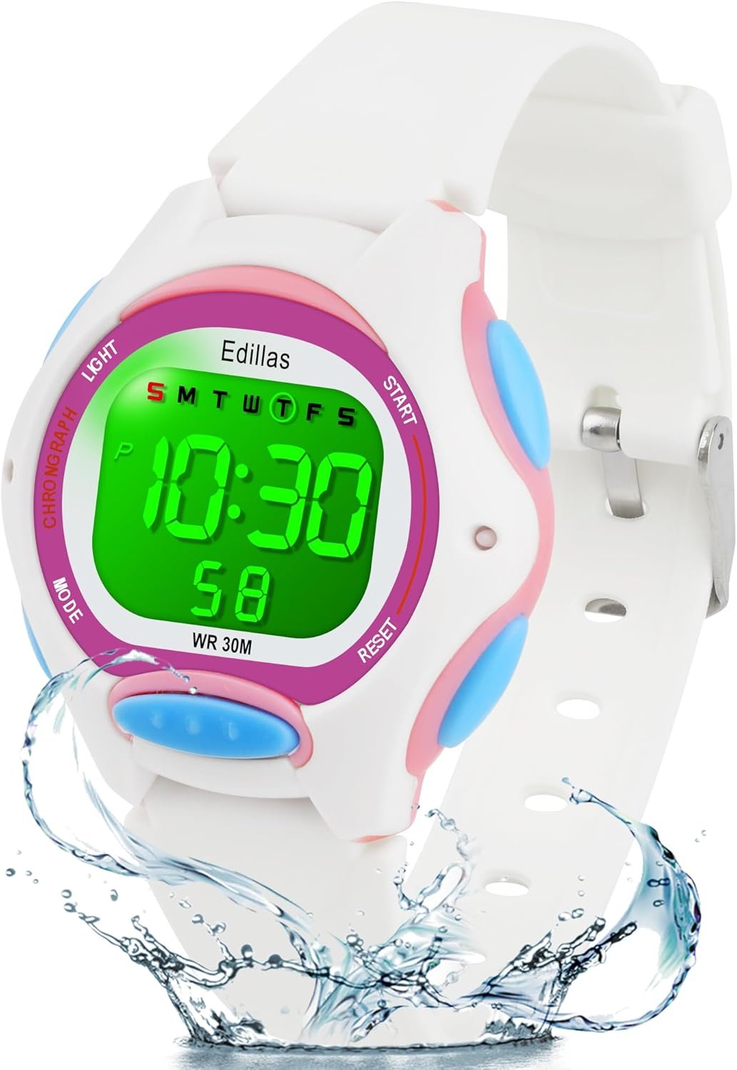 1752525954 edillas kids watches digital girls boys 7 colors waterproof wristwatches for child sport outdoor multifunctional with stopwatchalarm watch for kids ages 4 12.jpg