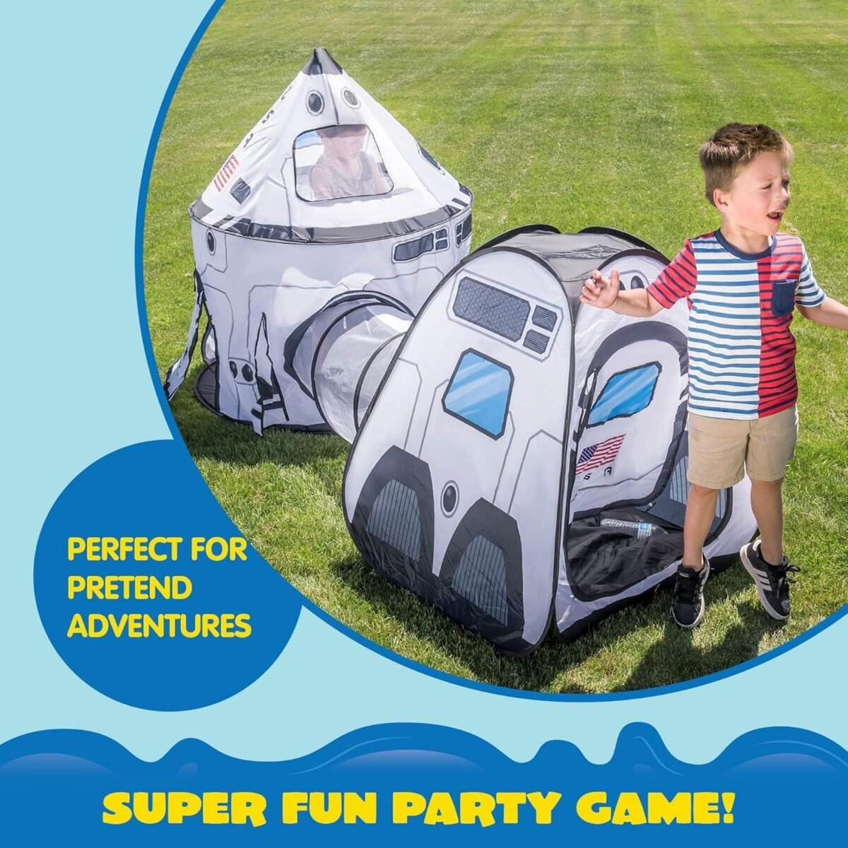 1752599624 joyin white rocket ship pop up play tent with tunnel and playhouse kids indoor outdoor spaceship tent set.jpg