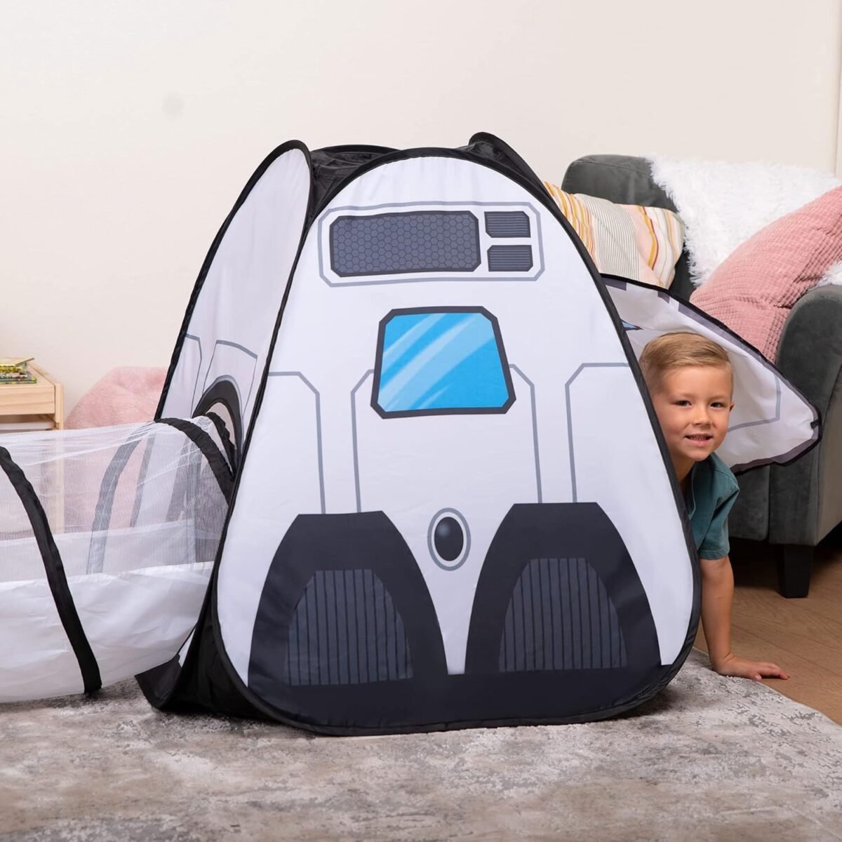 1752599629 joyin white rocket ship pop up play tent with tunnel and playhouse kids indoor outdoor spaceship tent set.jpg