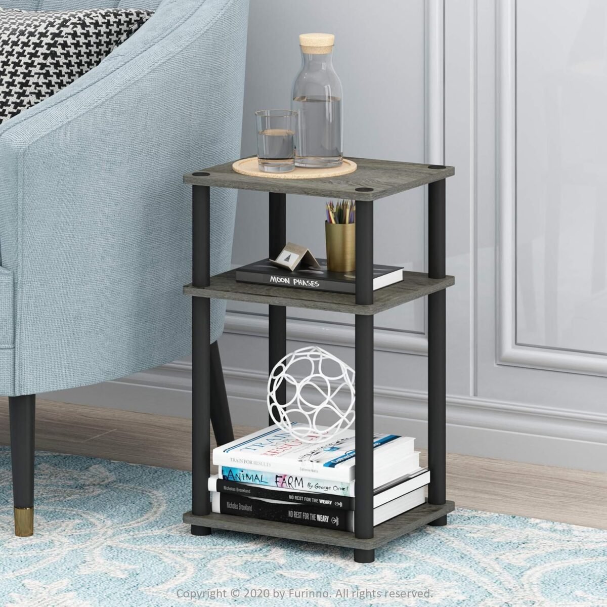 1752604192 furinno just 3 tier turn n tube end table side table night stand bedside table with plastic poles 1 pack french oak greyblack.jpg