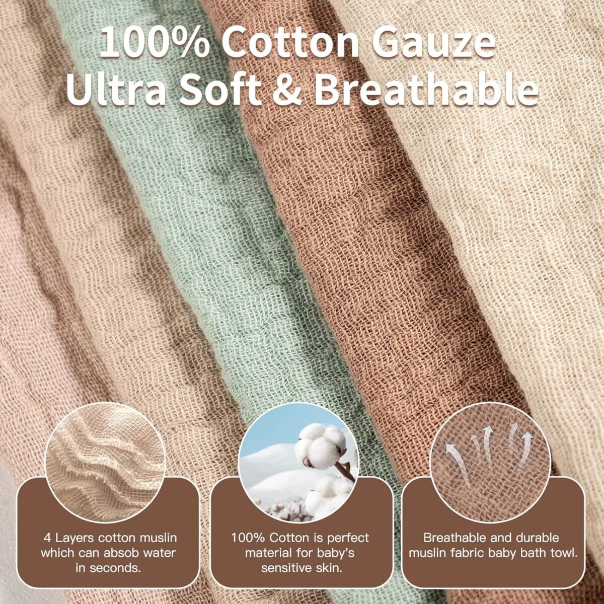 1752606550 5 pack baby muslin washcloths100 cotton wash cloth set for baby face body comfy and soft for newborn infants kids girls and boysbest gift for newborn baby.jpg