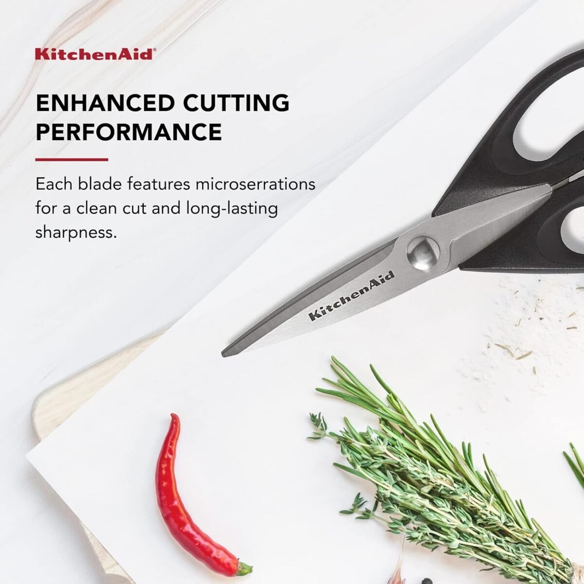 1752606603 kitchenaid all purpose kitchen shears with protective sheath durable stainless steel scissors dishwasher safe soft grip comfort handle 8.72 inch black.jpg
