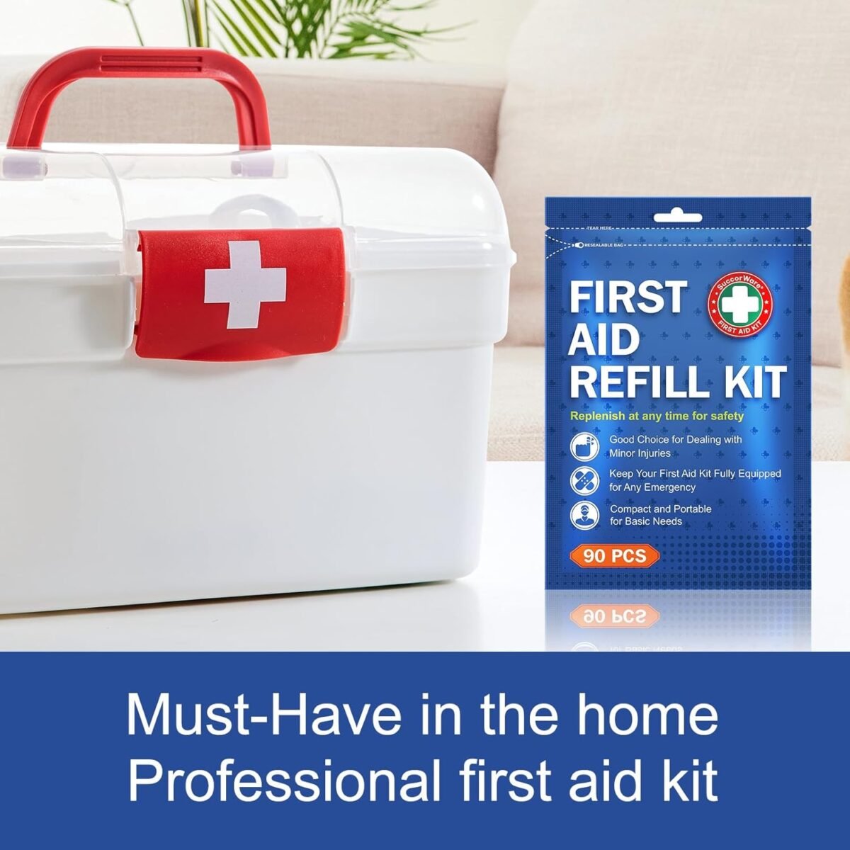 1752606608 90 pieces first aid refill kit wound care kit includes bandages for home travel hiking portable replacement kit for first aid medical supplies（1 set）.jpg