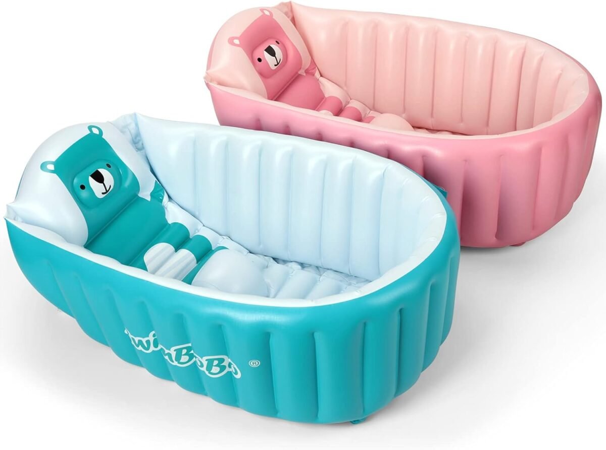 1752606720 swimbobo inflatable baby bath tub portable foldable travel mini swimming pool helps infants to toddler tub blue.jpg