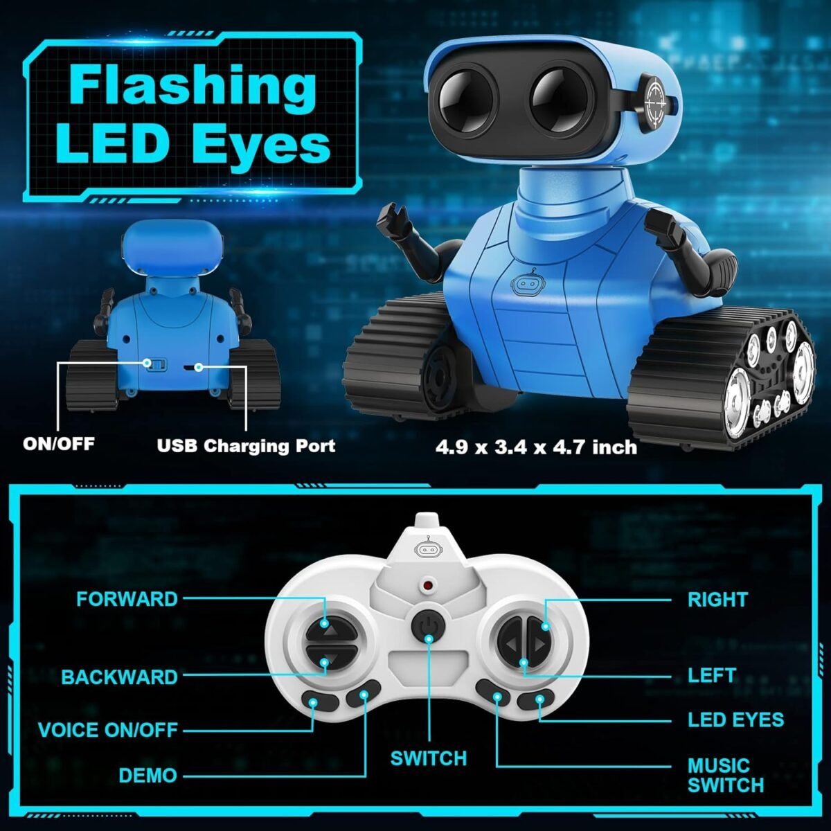 1752622943 hamourd robot toys for boys girls rechargeable remote control emo robots with auto demonstration flexible head arms dance moves music shining led eyes for 5 years old kids.jpg