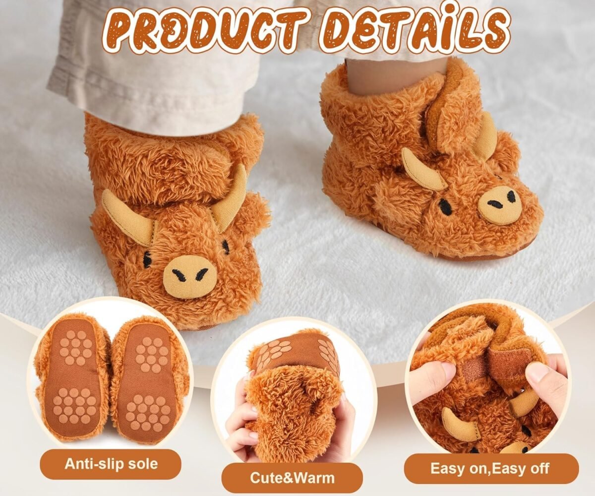1752632014 baby booties highland cow baby shoes animal unisex newborn infant slippers for toddler infant girl boy.jpg