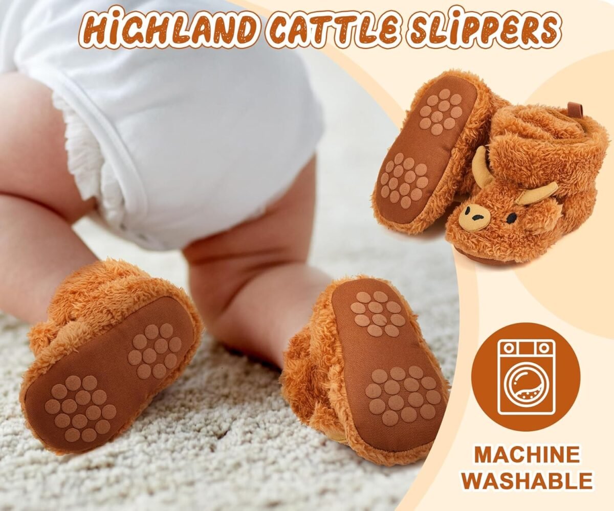 1752632017 baby booties highland cow baby shoes animal unisex newborn infant slippers for toddler infant girl boy.jpg