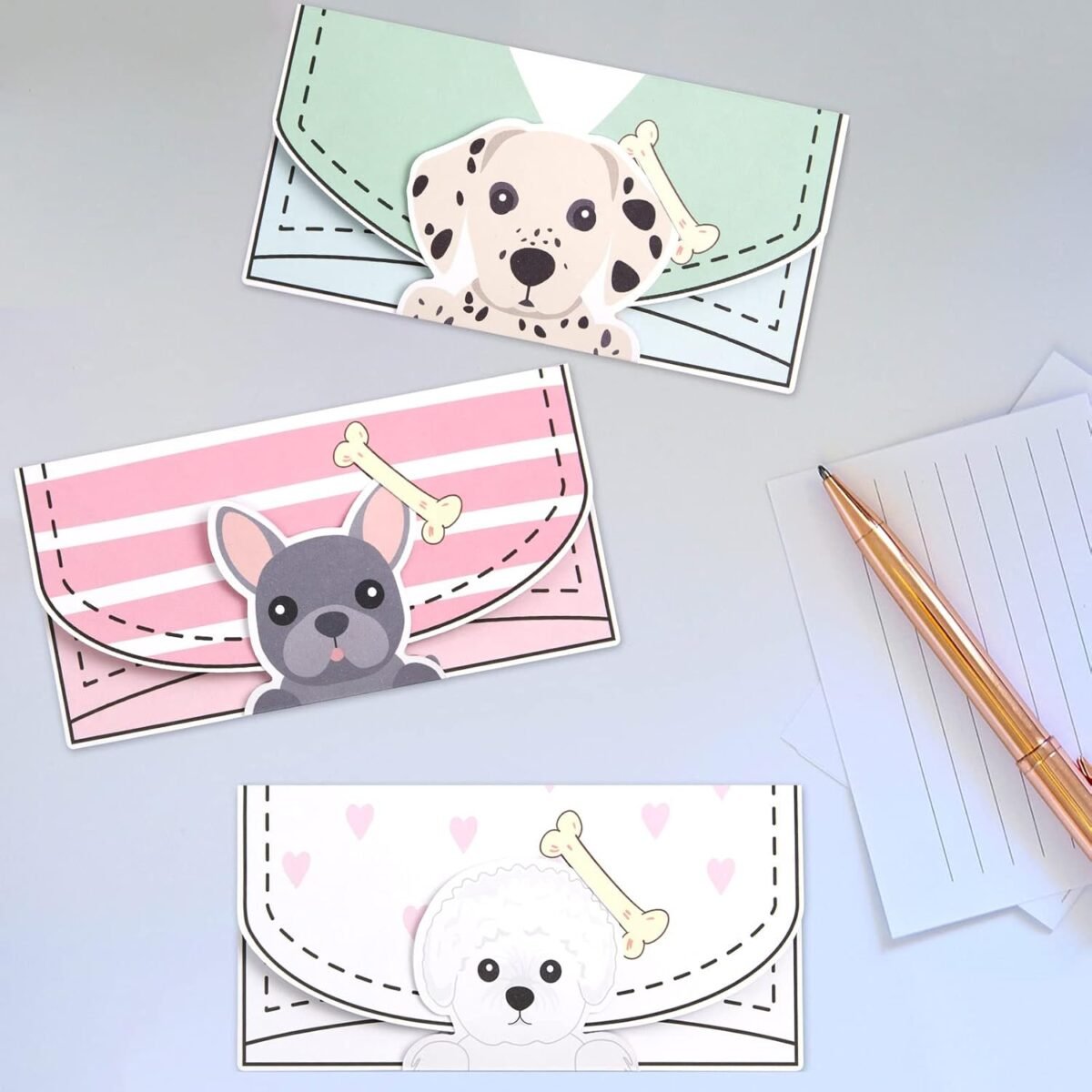 1752643989 ceiba tree 24 pcs letter writing stationery paper set dog design greeting cards with envelopes for kids classroom birthday party.jpg