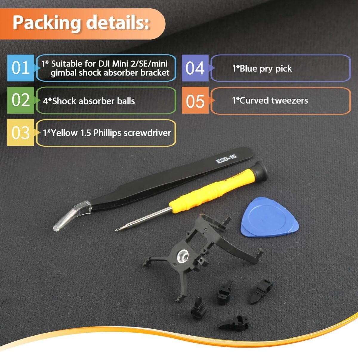 1752644925 replacement for dji mini 2 gimbal camera shock absorber bracket with shock absorber ball for dji mini mavicse2 se4k damper rubber gimbal mounts accessories parts.jpg