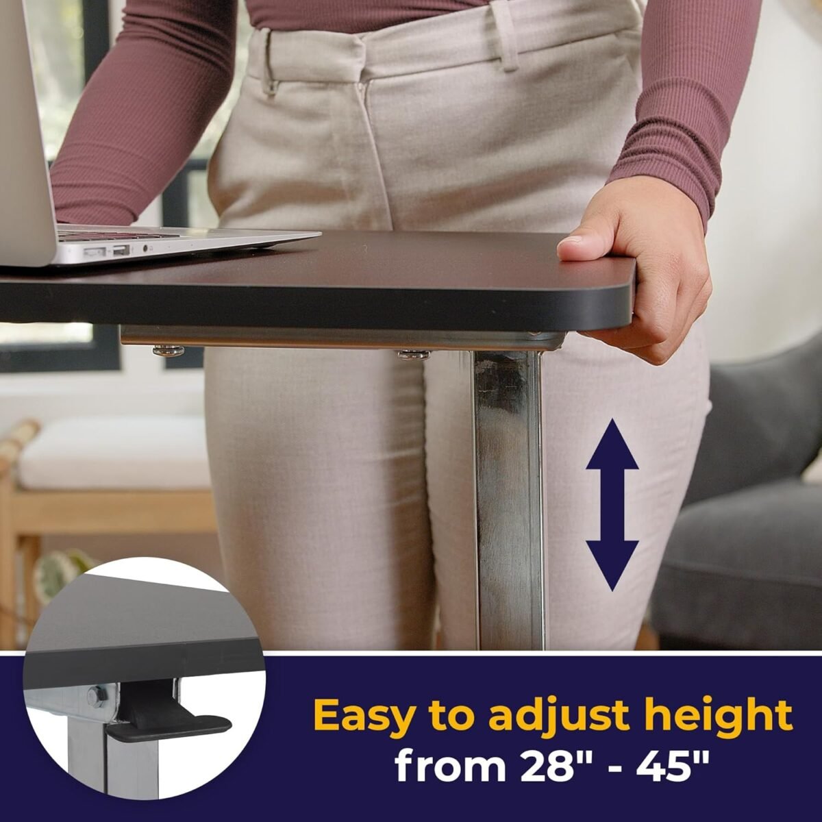1752649483 drive medical 13067 non tilt top overbed table with wheels and secure height adjustmenttray table for hospital or home use bedside rolling overbed table silver vein.jpg