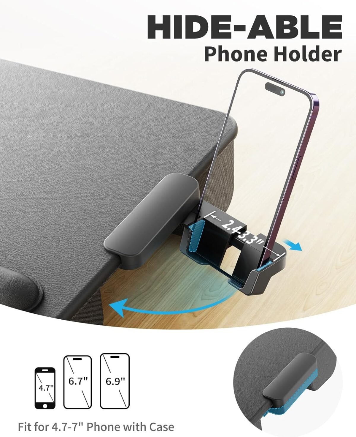 1752660337 saiji laptop lap desk portable laptop desk for bed fits up to 17 laptops macbooklightweight lap tray table with storage drawer lap desk with cushion lap stand for bed couch.jpg