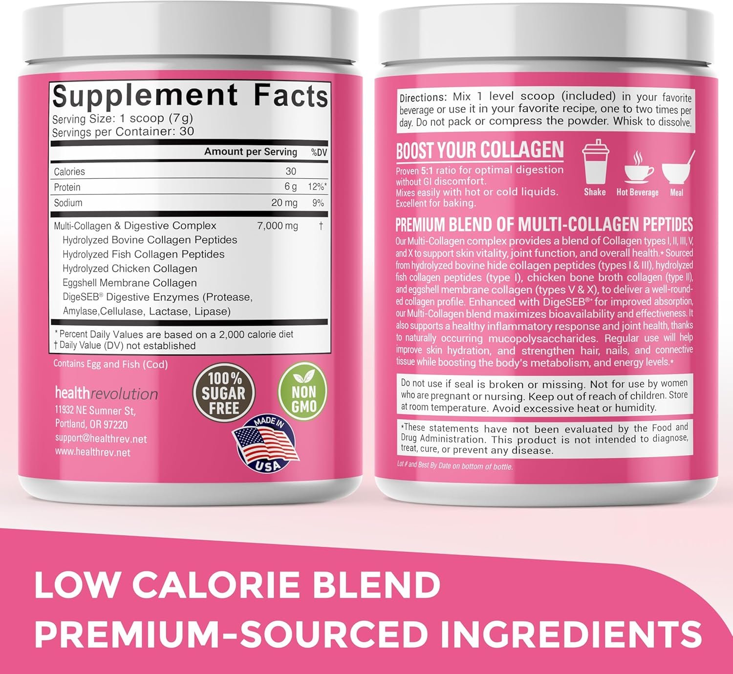 Multi Collagen Protein Powder, Type I, II, III, V, X - 5 Hydrolyzed Collagen Peptides, Skin, Hair, Nails & Joints, Triple Refined for Easy Mixing, 99% Absorption Rate, Non-GMO, Gluten-Free, Unflavored - Image 9