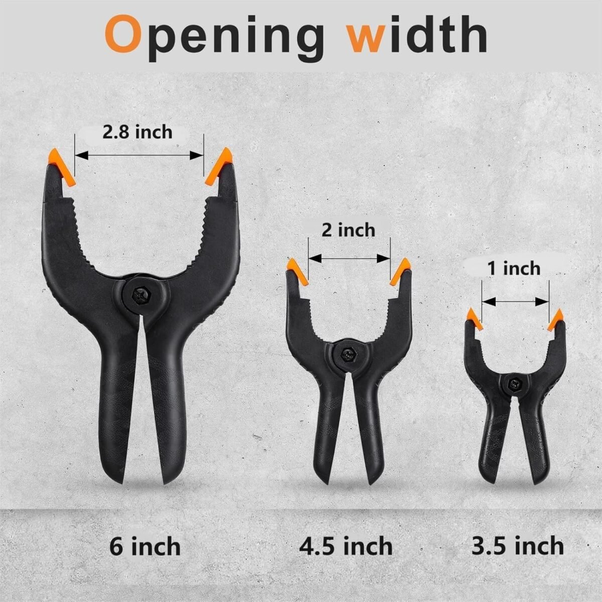 10 PCS 6 inch Professional Plastic Large Spring Clamps Heavy Duty for Crafts or Plastic Clips and Backdrop Clips Clamps for Backdrop Stand,Photography, Home Improvement and so on - Image 4