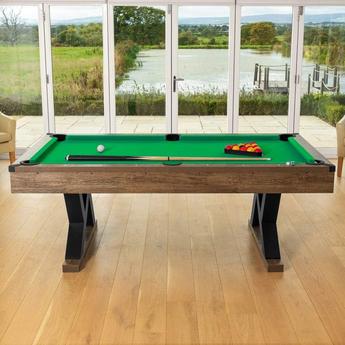 PINPOINT Pool Table | Billiard Tables | Full Pool Billiards Table Set with Accessories - Image 4