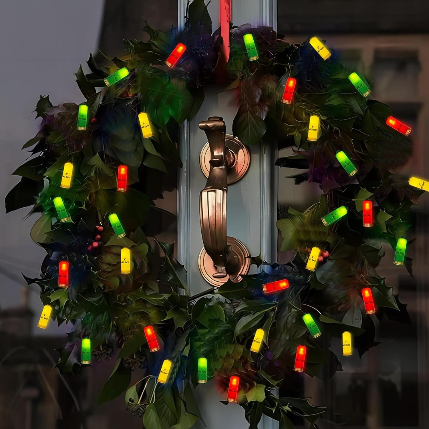 8.5Ft LED Shotgun Hell Christmas Light,Novelty Lights with 10 Pack Triplecolor 3D Bullet Shaped,Colorful Shotgun Hell Lights for Christmas Mexican Summer Holiday Parties Decor - Image 5