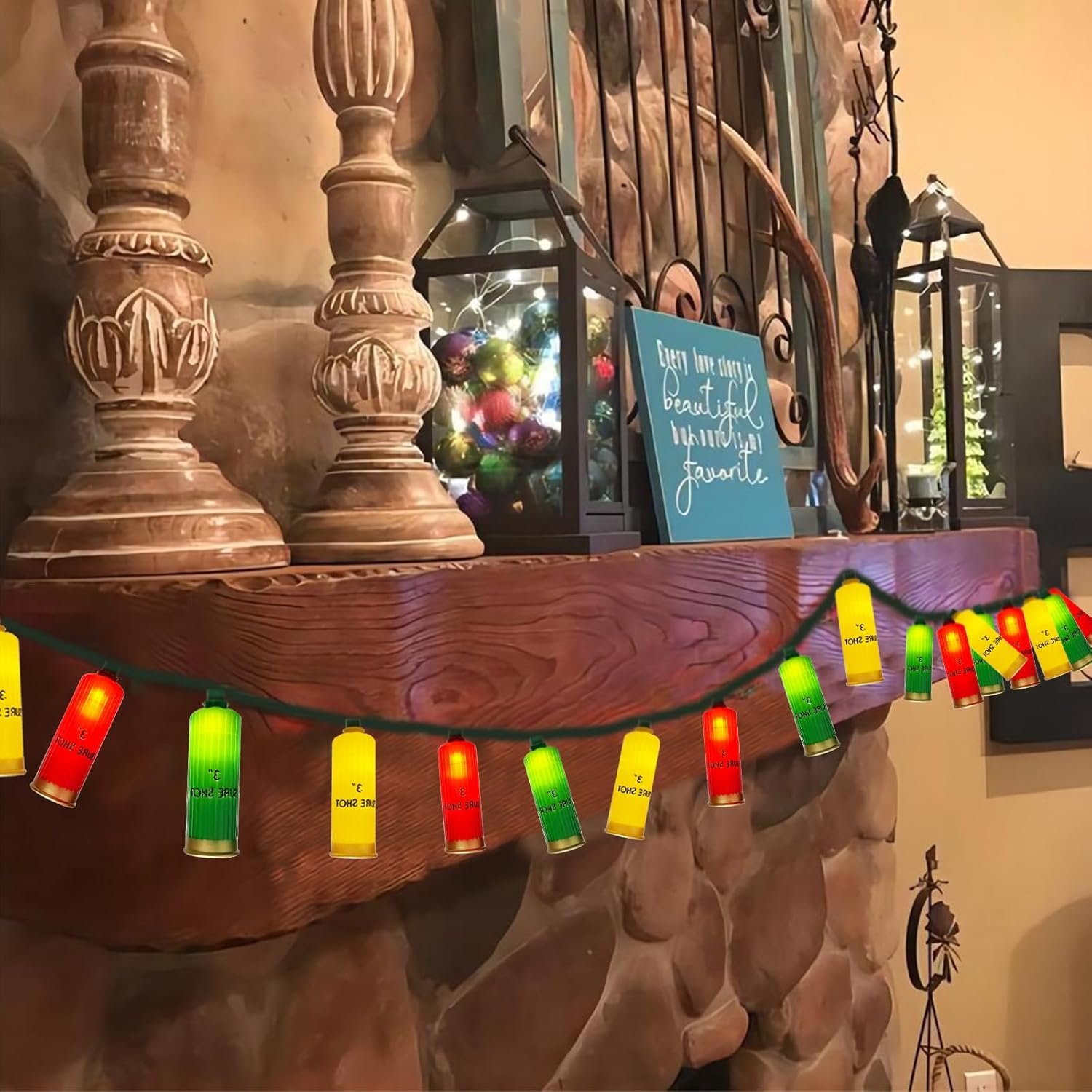 8.5Ft LED Shotgun Hell Christmas Light,Novelty Lights with 10 Pack Triplecolor 3D Bullet Shaped,Colorful Shotgun Hell Lights for Christmas Mexican Summer Holiday Parties Decor - Image 6