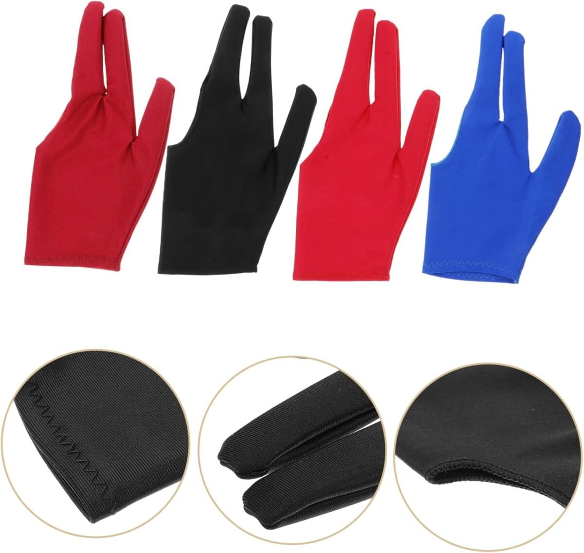 8Pcs Yoyo Gloves Set Three Finger Slip Billiard Gloves Breathable Elastic Cue Sports Hand Covers for Snooker Comfortable Washable for All Skill Levels - Image 9