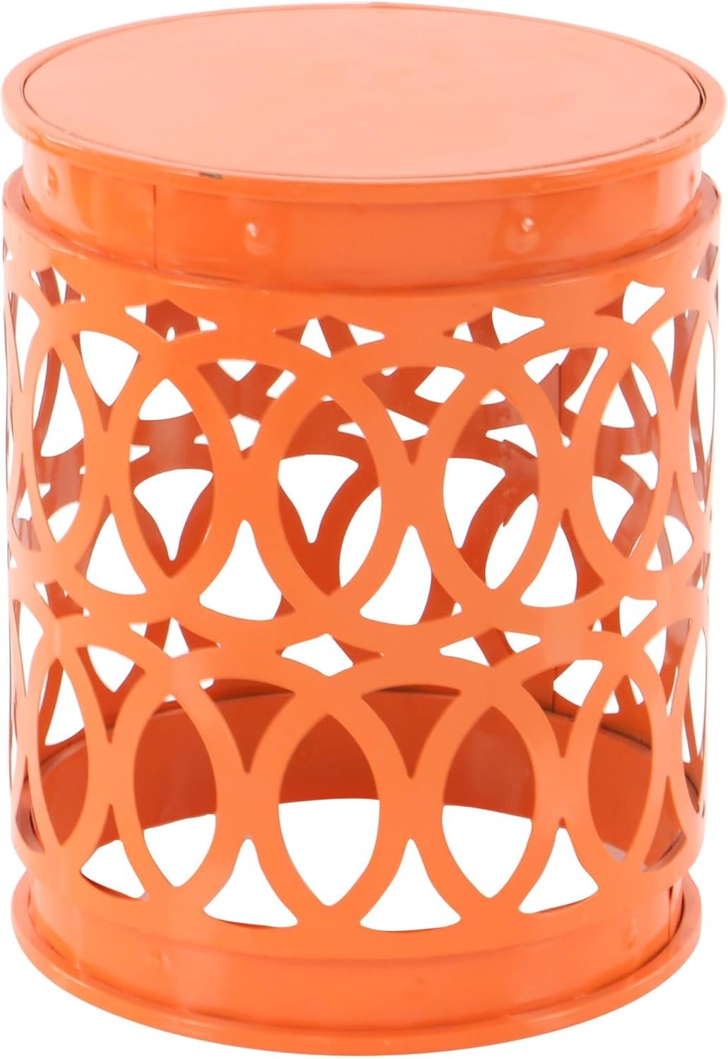 Deco 79 Metal Accent Indoor Outdoor Nesting End Carved Trellis Design, Set of 3 Side Table 22", 18", 15"H, Multi Colored - Image 5