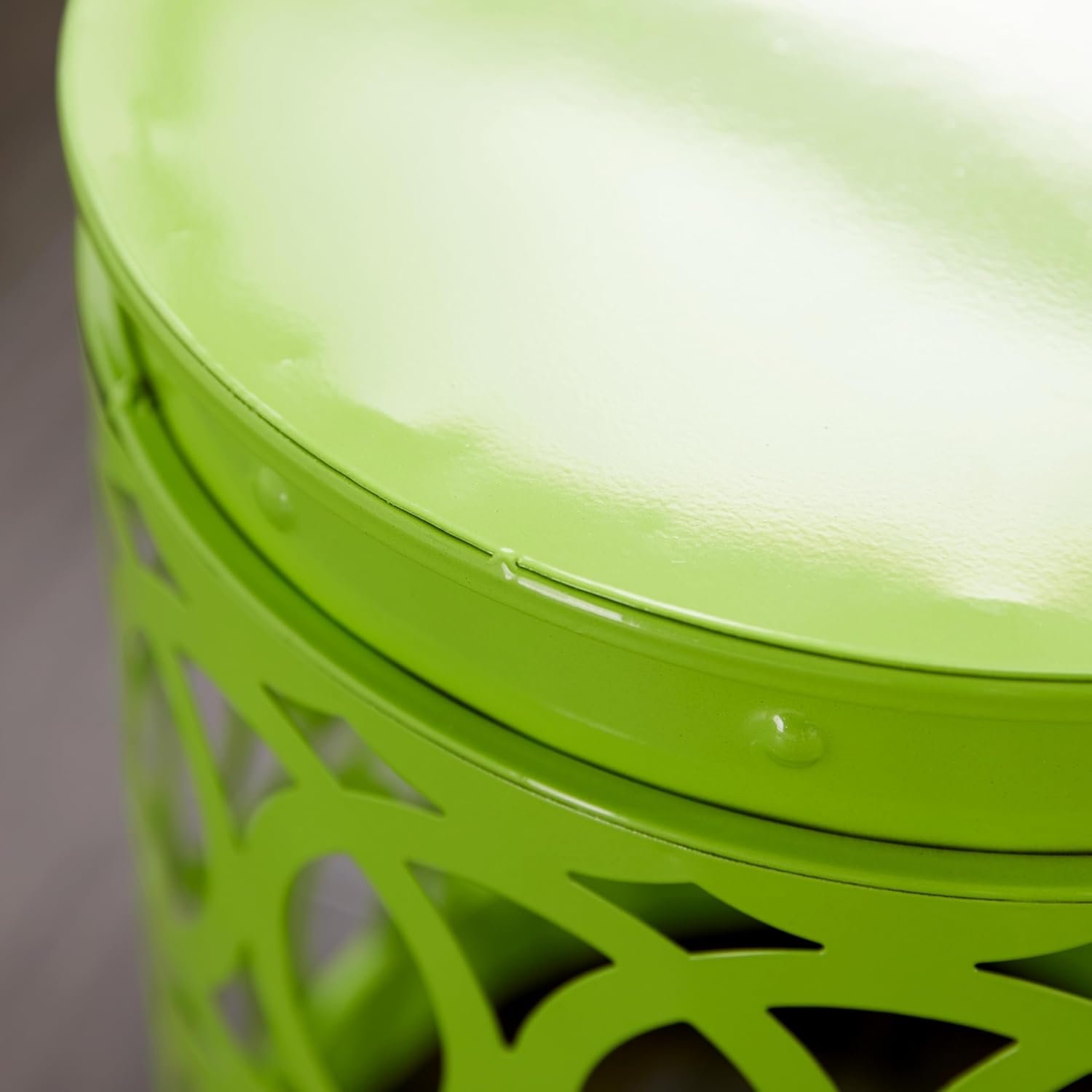 Deco 79 Metal Accent Indoor Outdoor Nesting End Carved Trellis Design, Set of 3 Side Table 22", 18", 15"H, Multi Colored - Image 6