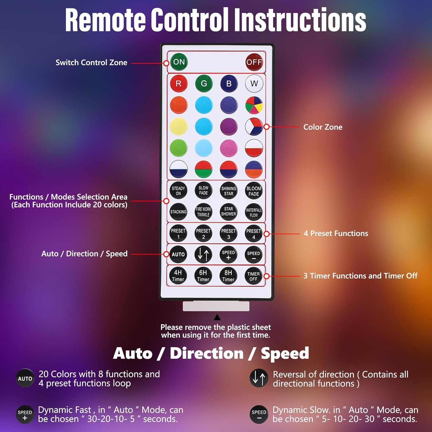 Joomer Christmas Tree Star Lights, 16.4FT Height 504LED Color Change RGB Lights with Remote Timer, Waterproof for Outdoor Christmas Decoration - Image 9