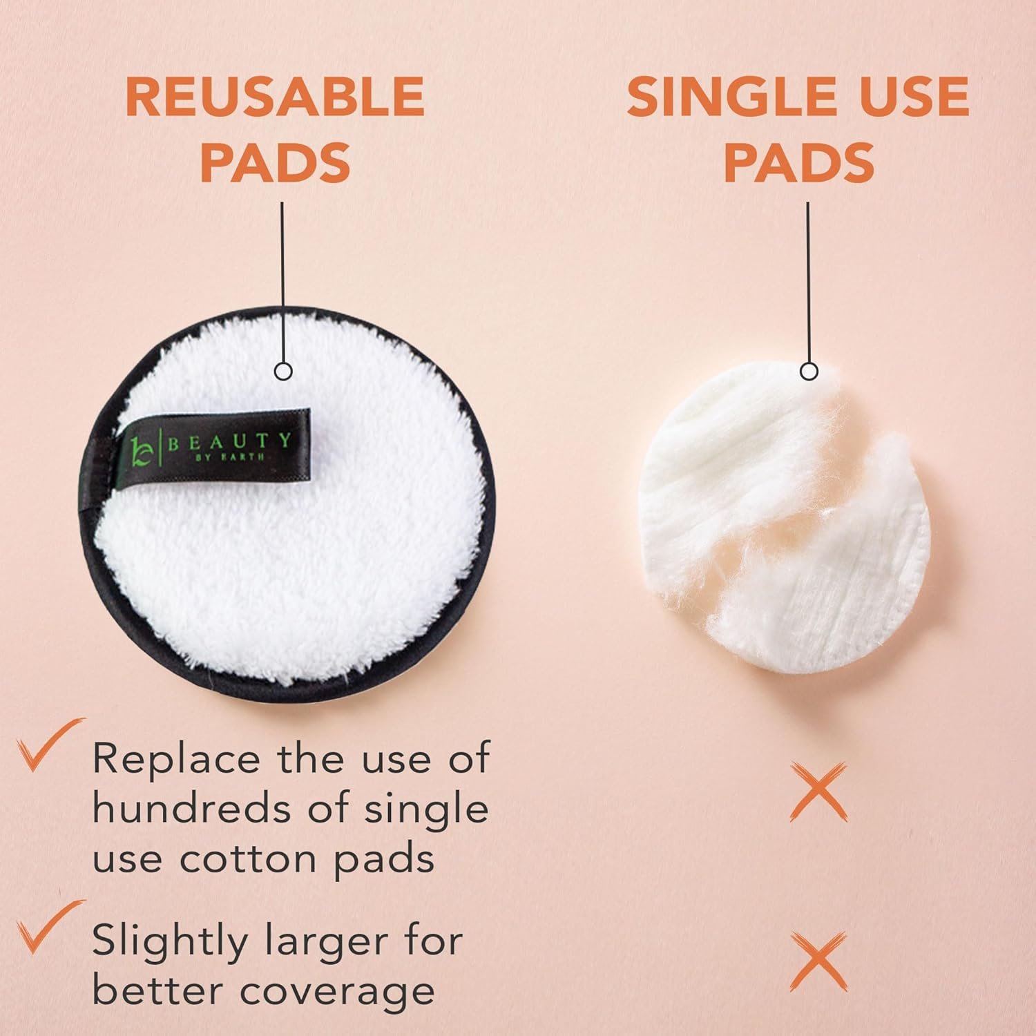 Reusable Makeup Remover Pads - 5 Large Premium Quality Microfiber Cloths for Makeup Removal, Ultra Soft & Durable, Gentle Cleansing Rounds for Face for All Skin Types, Includes Washable Bag - Image 4