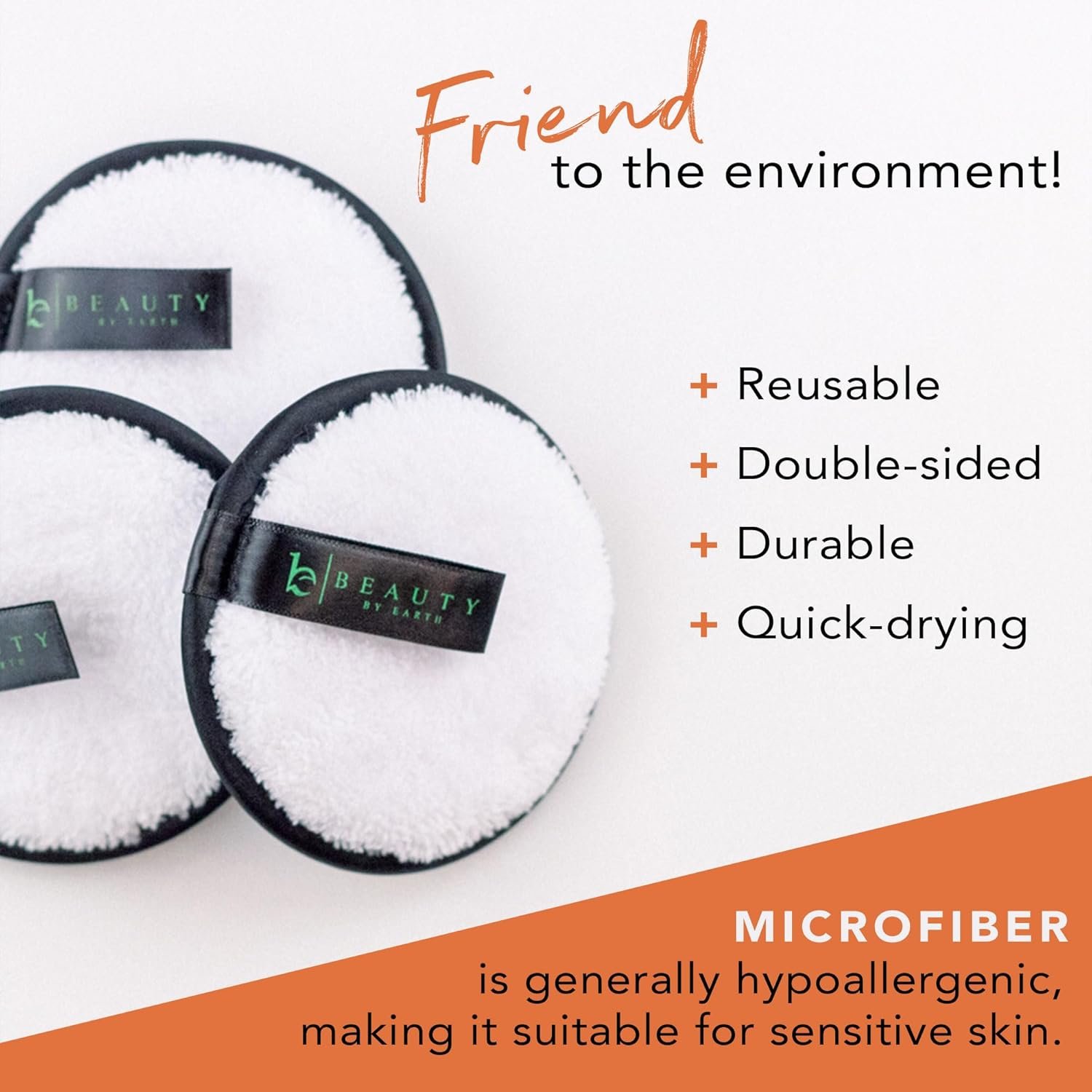 Reusable Makeup Remover Pads - 5 Large Premium Quality Microfiber Cloths for Makeup Removal, Ultra Soft & Durable, Gentle Cleansing Rounds for Face for All Skin Types, Includes Washable Bag - Image 5