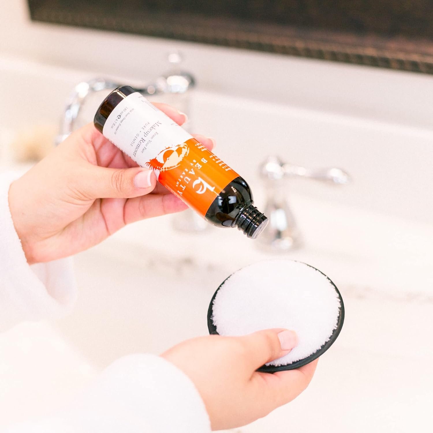 Reusable Makeup Remover Pads - 5 Large Premium Quality Microfiber Cloths for Makeup Removal, Ultra Soft & Durable, Gentle Cleansing Rounds for Face for All Skin Types, Includes Washable Bag - Image 9