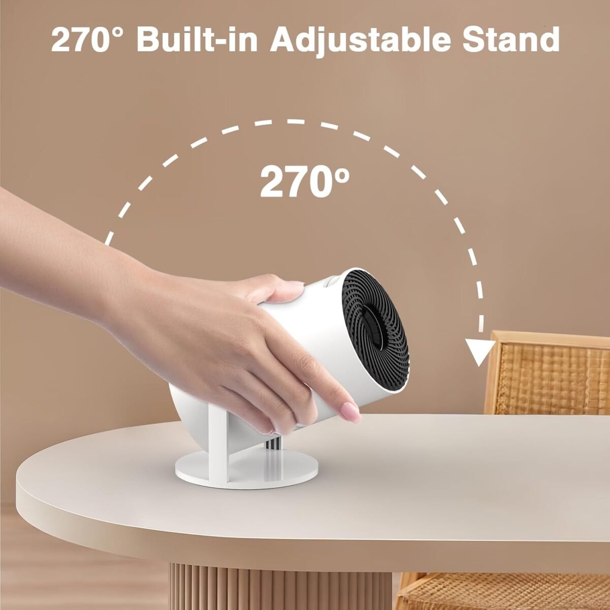 [Short Throw with Apps] PANSEBA Smart Mini Projector with WiFi 6 and Bluetooth, Auto Keystone Outdoor Movie Projector, Big Screen Home Portable Projector for Phone/TV Stick/Laptop/HDMI - Image 3