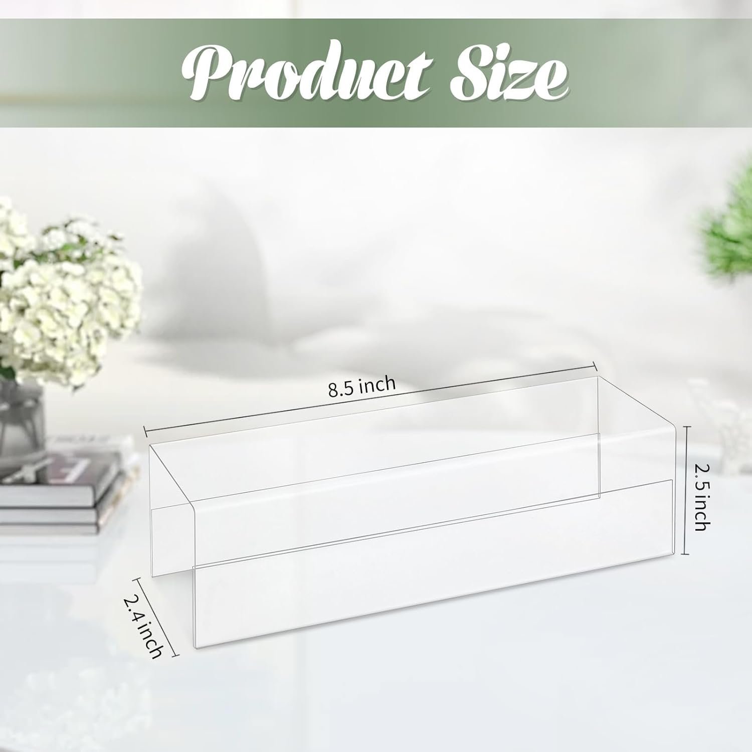 10 Pieces Cubicle Name Plate Holders fits 2.25 Inch Wall Cubicle Name Tags Clear Cubicle Name Plate Sign Bulk Nameplates for Office Home Classroom Library 8.5 x 2.5 x 2.4 Inch - Image 3