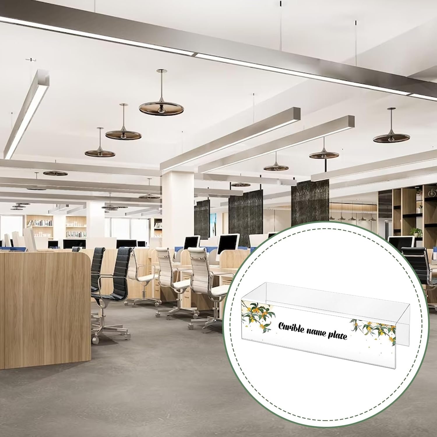 10 Pieces Cubicle Name Plate Holders fits 2.25 Inch Wall Cubicle Name Tags Clear Cubicle Name Plate Sign Bulk Nameplates for Office Home Classroom Library 8.5 x 2.5 x 2.4 Inch - Image 6