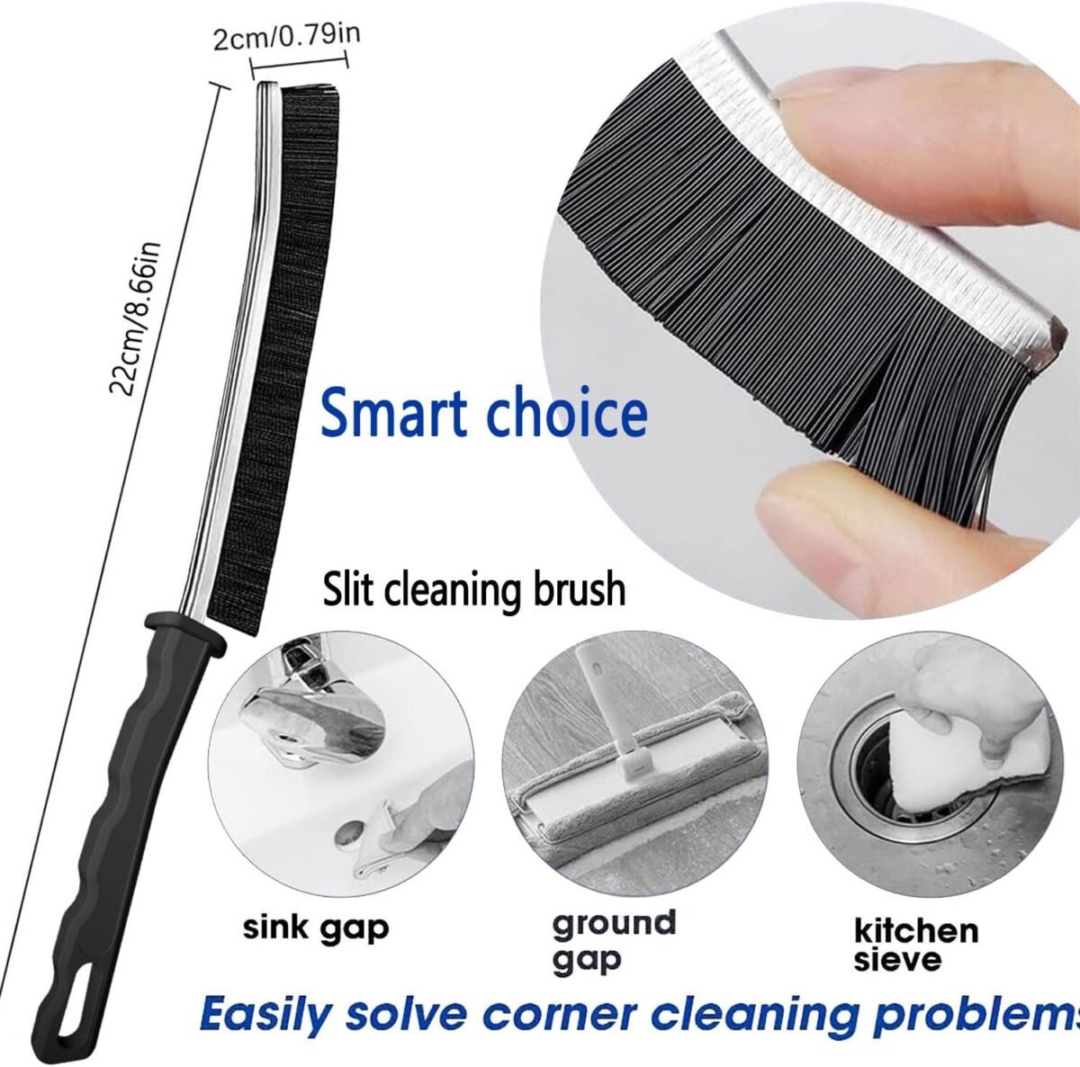 Gap Cleaning Brush, Dead Corners Multifunctional Brushes,Bathroom Crevice Gaps Cleaning Brush，Clean The Dead Corners of Bathroom Kitchen Tiles for Bathroom Kitchen Tiles Window Slots (5pcs) - Image 4