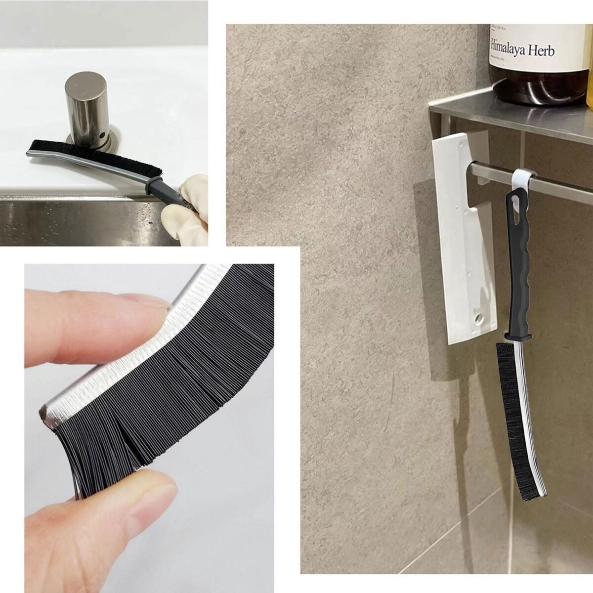 Gap Cleaning Brush, Dead Corners Multifunctional Brushes,Bathroom Crevice Gaps Cleaning Brush，Clean The Dead Corners of Bathroom Kitchen Tiles for Bathroom Kitchen Tiles Window Slots (5pcs) - Image 5